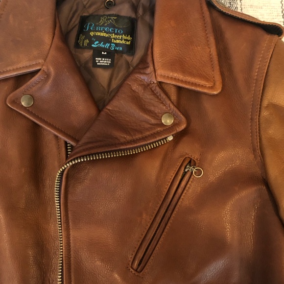Schott NYC Brown Steerhide Perfecto Leather Jacket - Picture 5 of 10